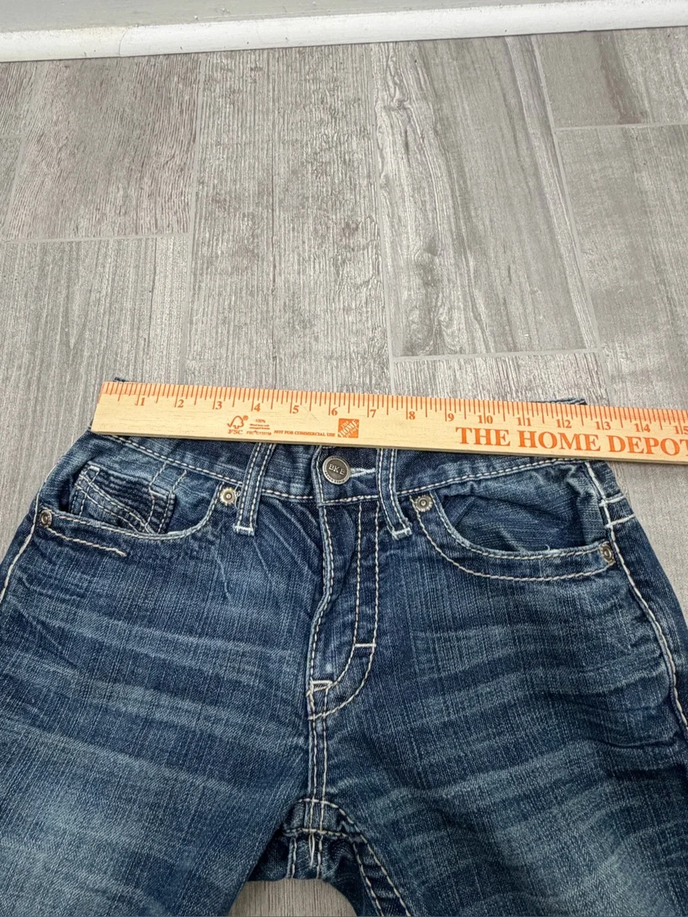 BKE Aiden western bootcut jeans contrast stitching can be unisex size 26S